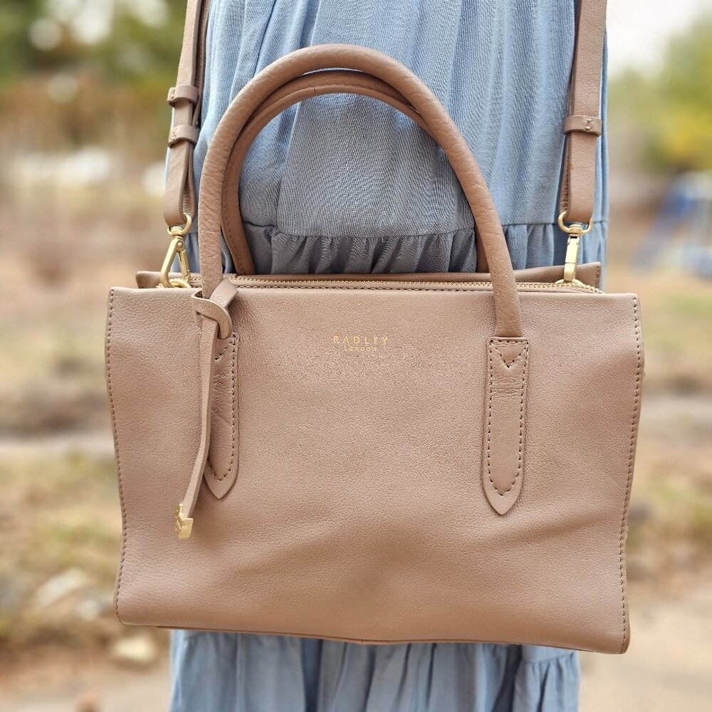 RADLEY London Arlington Court Medium Leather Handbag Crossbody Satchel Pre-owned
